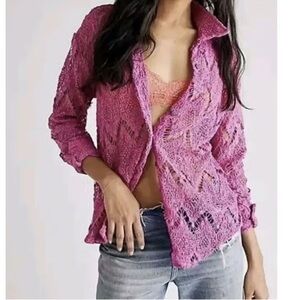 Free People Until Sunset Shirt Cover Blouse - XS
